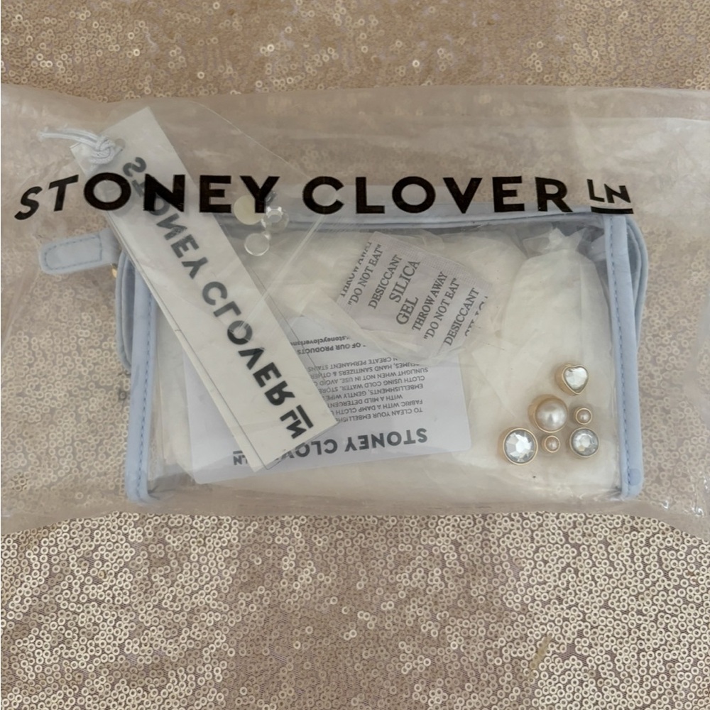 🩵 Stoney Clover Lane embellished travel pouch